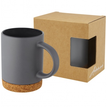 Logotrade promotional item image of: Neiva 425 ml ceramic mug with cork base