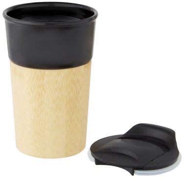 Logo trade promotional gift photo of: Pereira 320 ml porcelain mug with bamboo outer wall