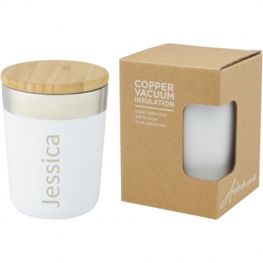 Logo trade advertising products image of: Lagan 300 ml stainless steel tumbler with bamboo lid