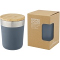 Lagan 300 ml copper vacuum insulated stainless steel tumbler with bamboo lid, Ice blue