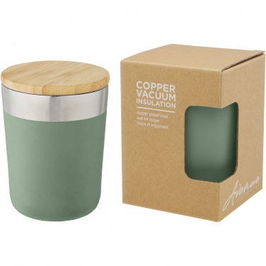 Logotrade promotional product image of: Lagan 300 ml copper vacuum insulated stainless steel tumbler with bamboo lid