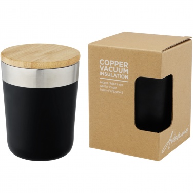 Logotrade promotional gift image of: Lagan 300 ml copper vacuum insulated stainless steel tumbler with bamboo lid