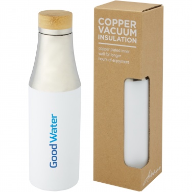 Logotrade promotional gift picture of: Hulan 540 ml copper vacuum insulated stainless steel bottle with bamboo lid