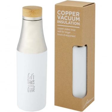 Logo trade promotional products picture of: Hulan 540 ml copper vacuum insulated stainless steel bottle with bamboo lid