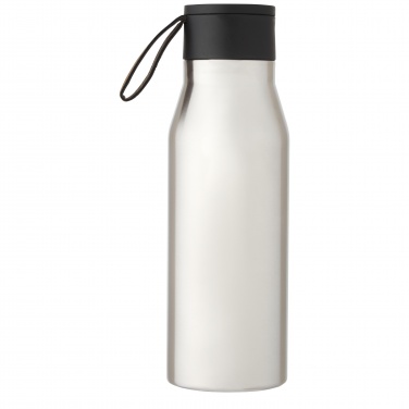 Logo trade advertising product photo of: Ljungan 500 ml copper vacuum insulated stainless steel bottle with PU leather strap and lid