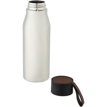 Logotrade promotional merchandise image of: Ljungan 500 ml copper vacuum insulated stainless steel bottle with PU leather strap and lid