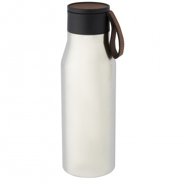 Logotrade promotional merchandise image of: Ljungan 500 ml copper vacuum insulated stainless steel bottle with PU leather strap and lid