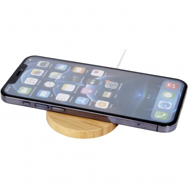 Logotrade advertising products photo of: Atra 10W bamboo magnetic wireless charging pad