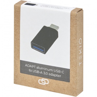 Logo trade promotional products image of: ADAPT aluminum USB-C to USB-A 3.0 adapter