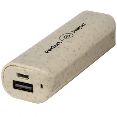 Logotrade promotional merchandise image of: Yoko 1200mAh wheat straw power bank