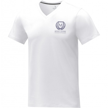 Logo trade promotional giveaways image of: Somoto short sleeve men's V-neck t-shirt 