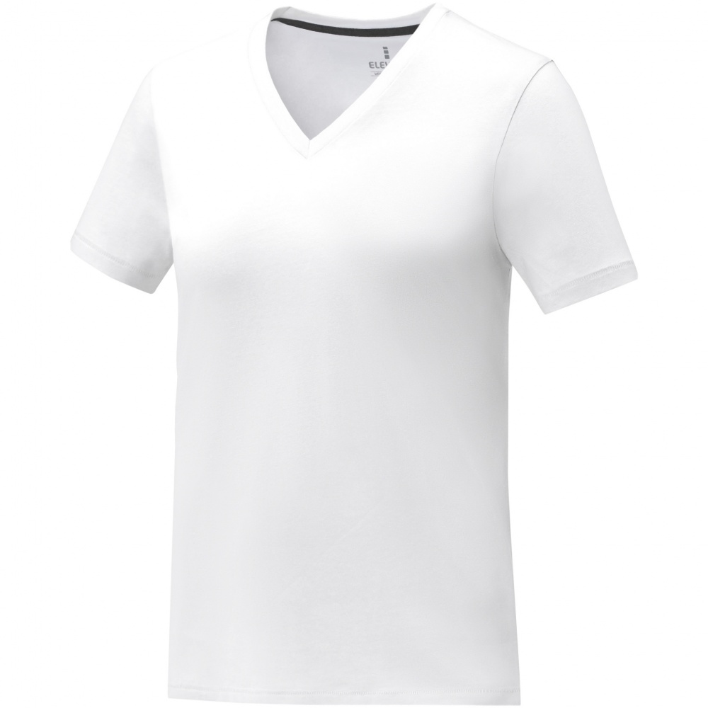 Logo trade corporate gift photo of: Somoto short sleeve women's V-neck t-shirt 