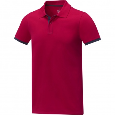 Logo trade promotional giveaways picture of: Morgan short sleeve men's duotone polo