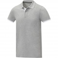 Morgan short sleeve men's duotone polo, Heather grey