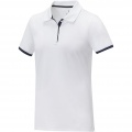 Morgan short sleeve women's duotone polo, White