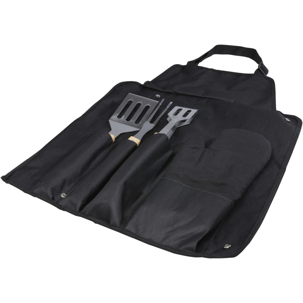 Logotrade promotional giveaway image of: Gril 3-piece BBQ tools set and glove 