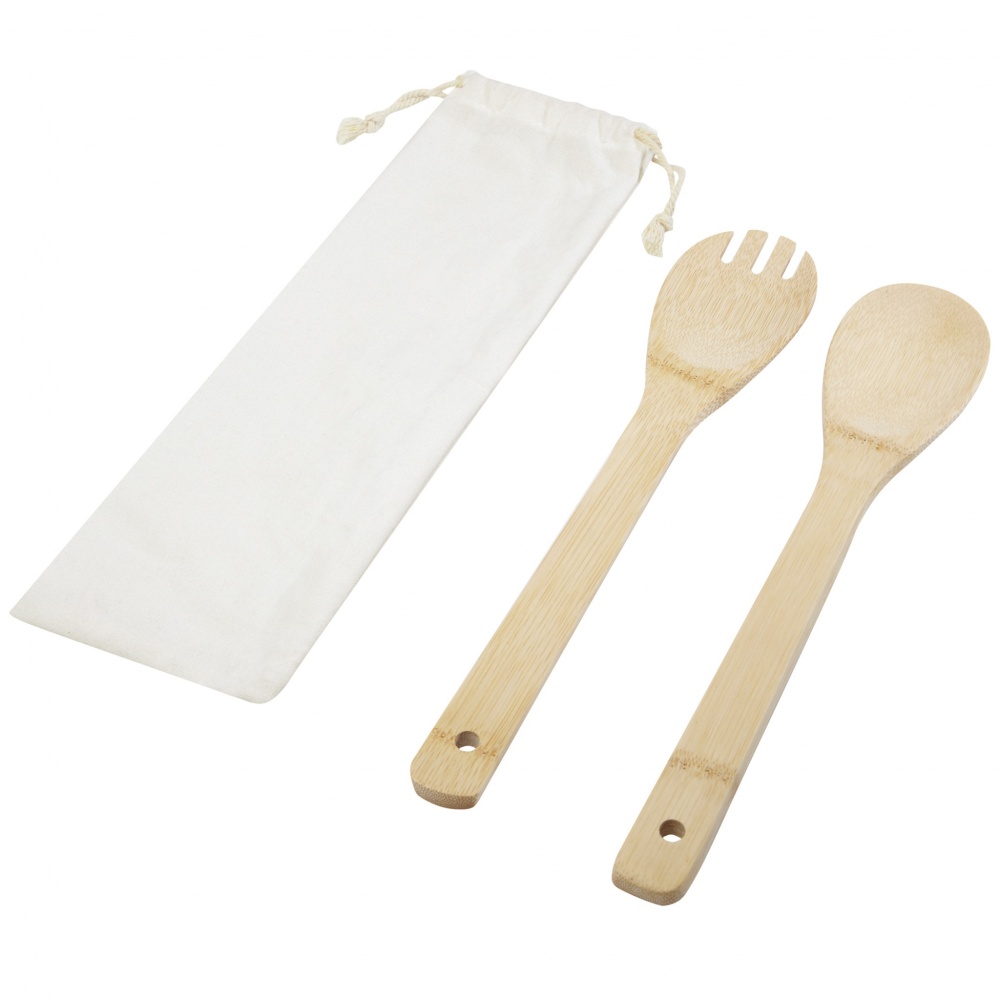 Logotrade business gift image of: Endiv bamboo salad spoon and fork