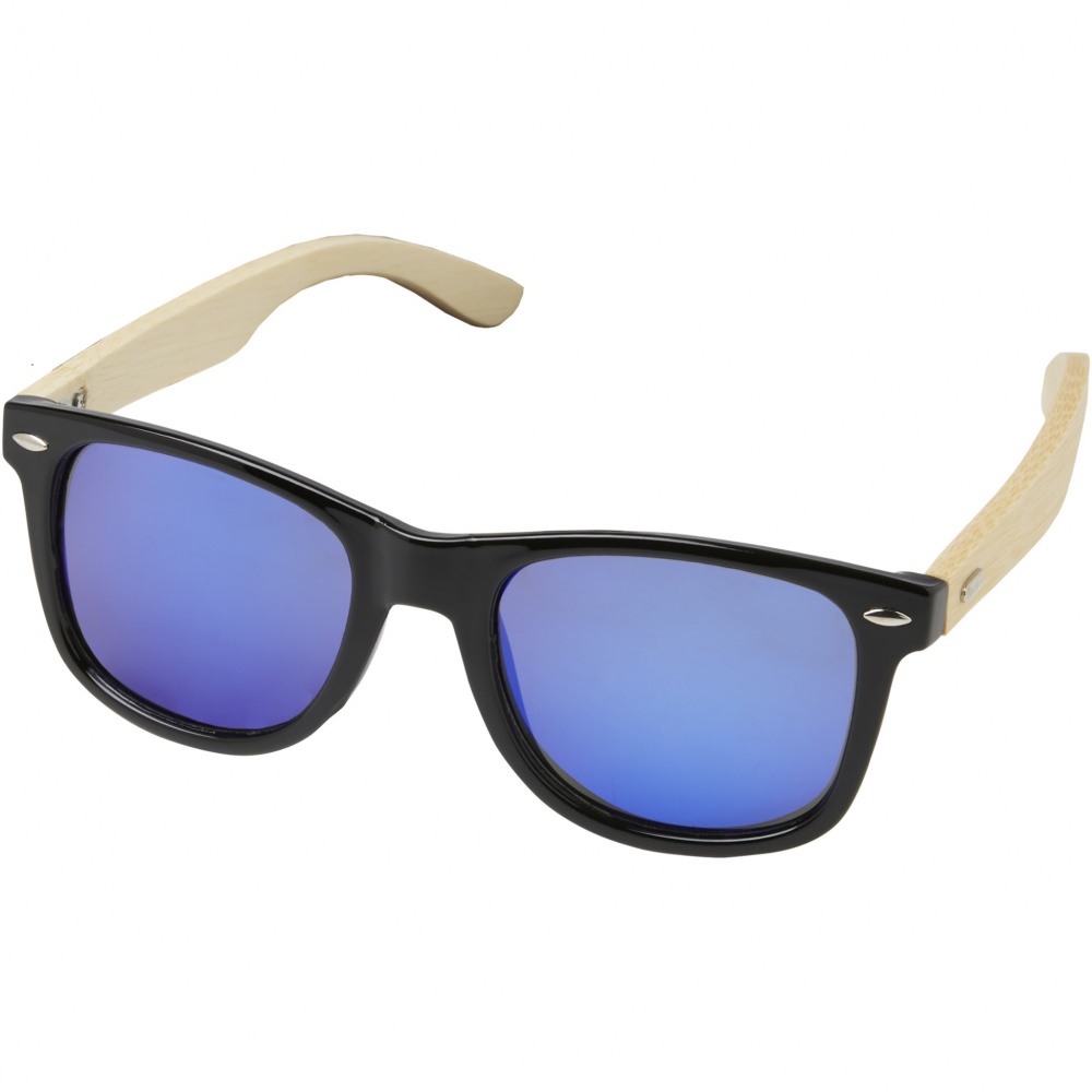 Logo trade corporate gifts picture of: Taiyō rPET/bamboo mirrored polarized sunglasses in gift box