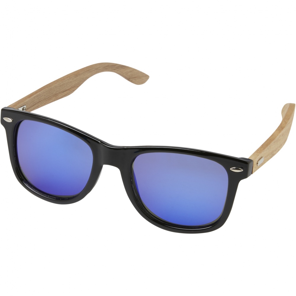 Logotrade promotional giveaways photo of: Hiru rPET/wood mirrored polarized sunglasses in gift box