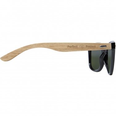 Logotrade promotional products photo of: Hiru rPET/wood mirrored polarized sunglasses in gift box