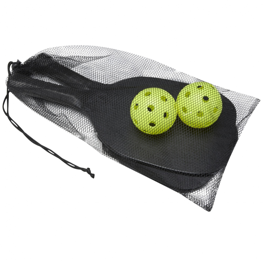 Logo trade promotional item photo of: Enrique paddle set in mesh pouch