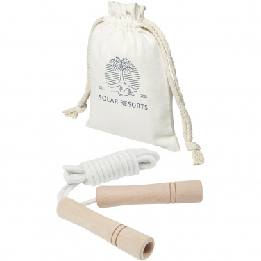 Logotrade advertising products photo of: Denise wooden skipping rope in cotton pouch