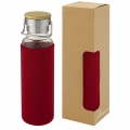 Thor 660 ml glass bottle with neoprene sleeve, Red