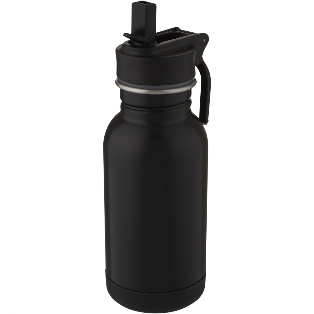 Logotrade promotional item picture of: Lina 400 ml stainless steel sport bottle with straw and loop