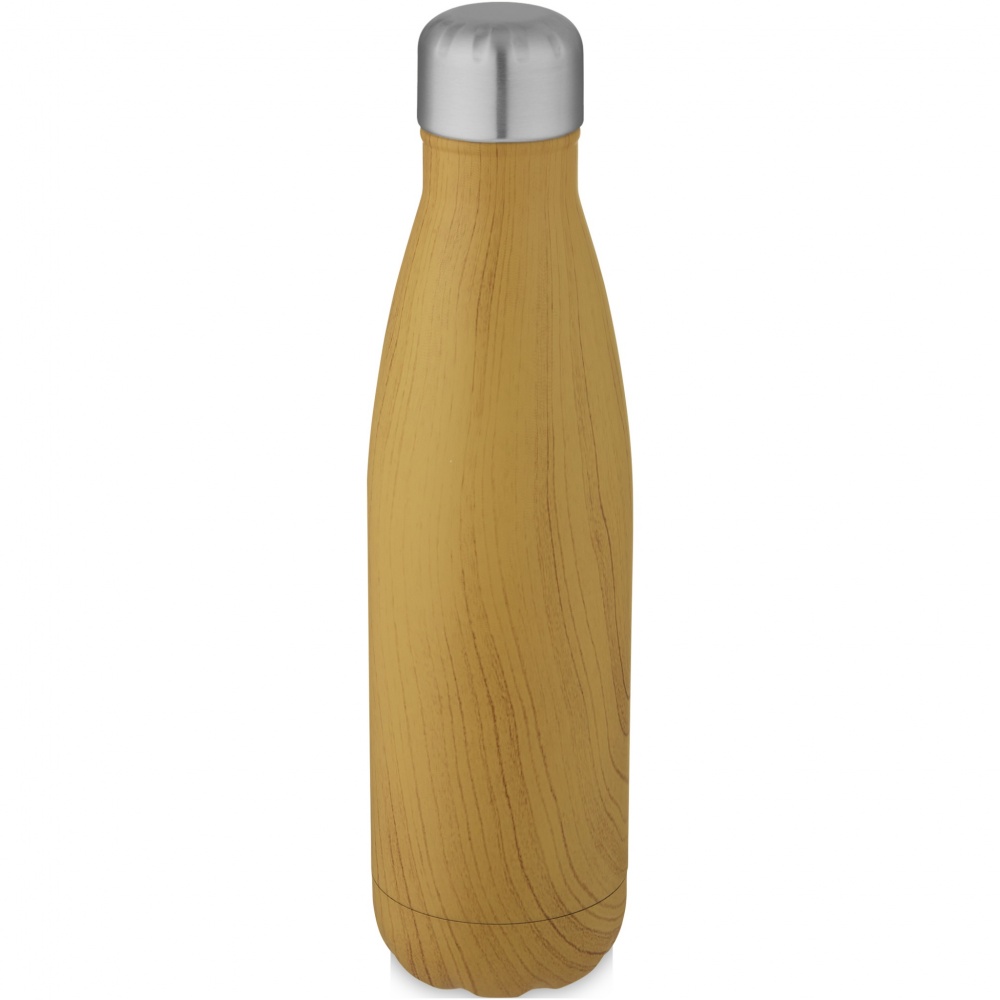 Logotrade corporate gift image of: Cove 500 ml vacuum insulated stainless steel bottle with wood print