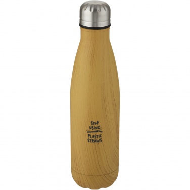 Logotrade advertising product picture of: Cove 500 ml vacuum insulated stainless steel bottle with wood print