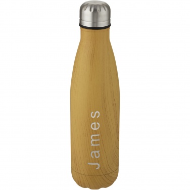 Logotrade promotional merchandise picture of: Cove 500 ml vacuum insulated stainless steel bottle with wood print