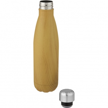 Logotrade promotional product image of: Cove 500 ml vacuum insulated stainless steel bottle with wood print