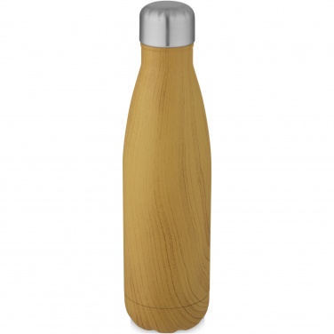 Logo trade promotional gifts picture of: Cove 500 ml vacuum insulated stainless steel bottle with wood print