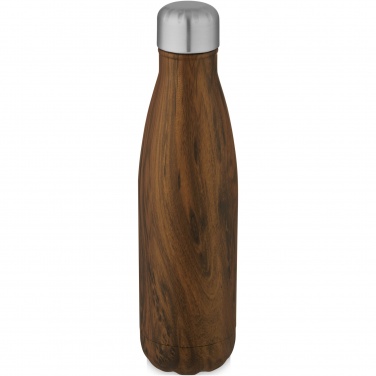 Logo trade promotional gift photo of: Cove 500 ml vacuum insulated stainless steel bottle with wood print