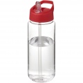 H2O Active® Octave Tritan™ 600 ml spout lid sport bottle, Transparent clear / Red