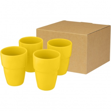 Logo trade corporate gifts image of: Staki 4-piece 280 ml stackable mug gift set