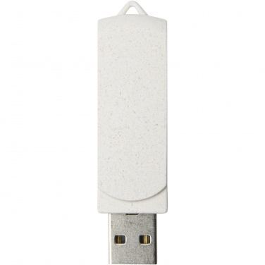 Logo trade corporate gifts picture of: Rotate 4GB wheat straw USB flash drive