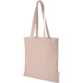 Orissa 140 g/m² organic cotton tote bag 7L, Pale blush pink