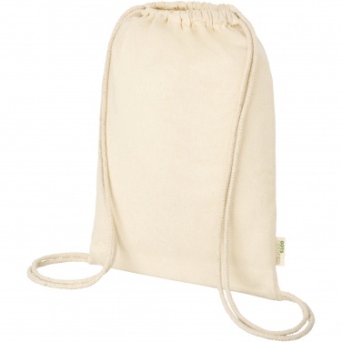 Logotrade promotional giveaway image of: Orissa 140 g/m² organic cotton drawstring bag 5L