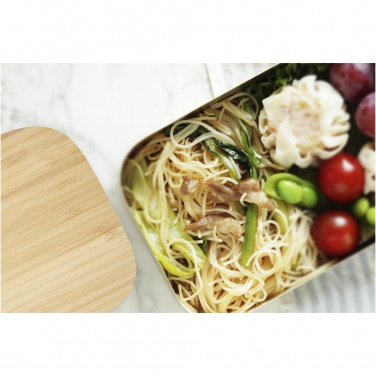 Logotrade corporate gift picture of: Tite stainless steel lunch box with bamboo lid