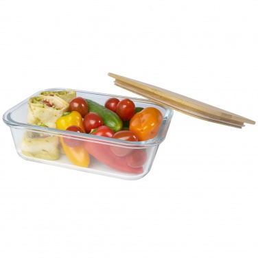 Logotrade promotional item picture of: Roby glass lunch box with bamboo lid