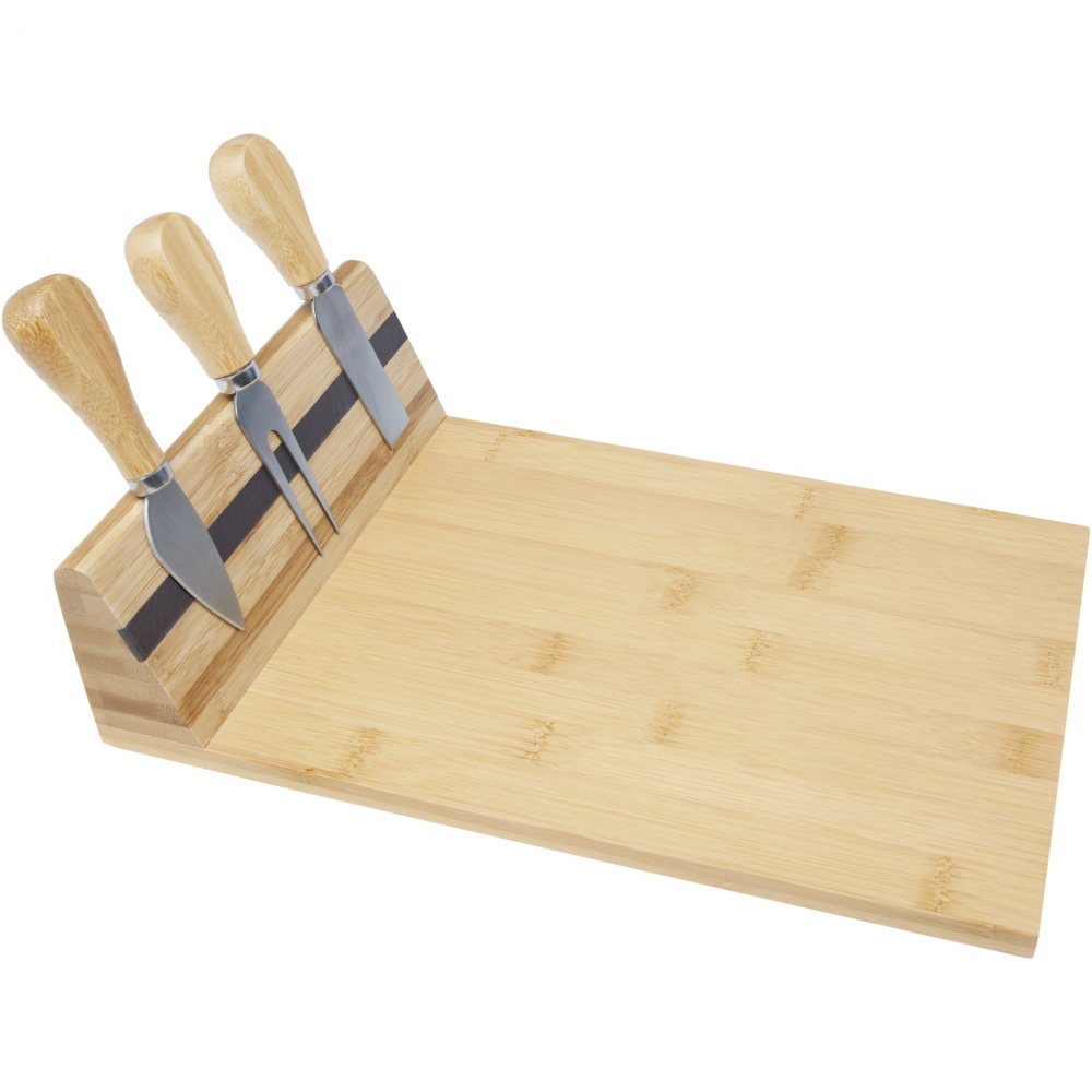 Logotrade promotional giveaways photo of: Mancheg bamboo magnetic cheese board and tools