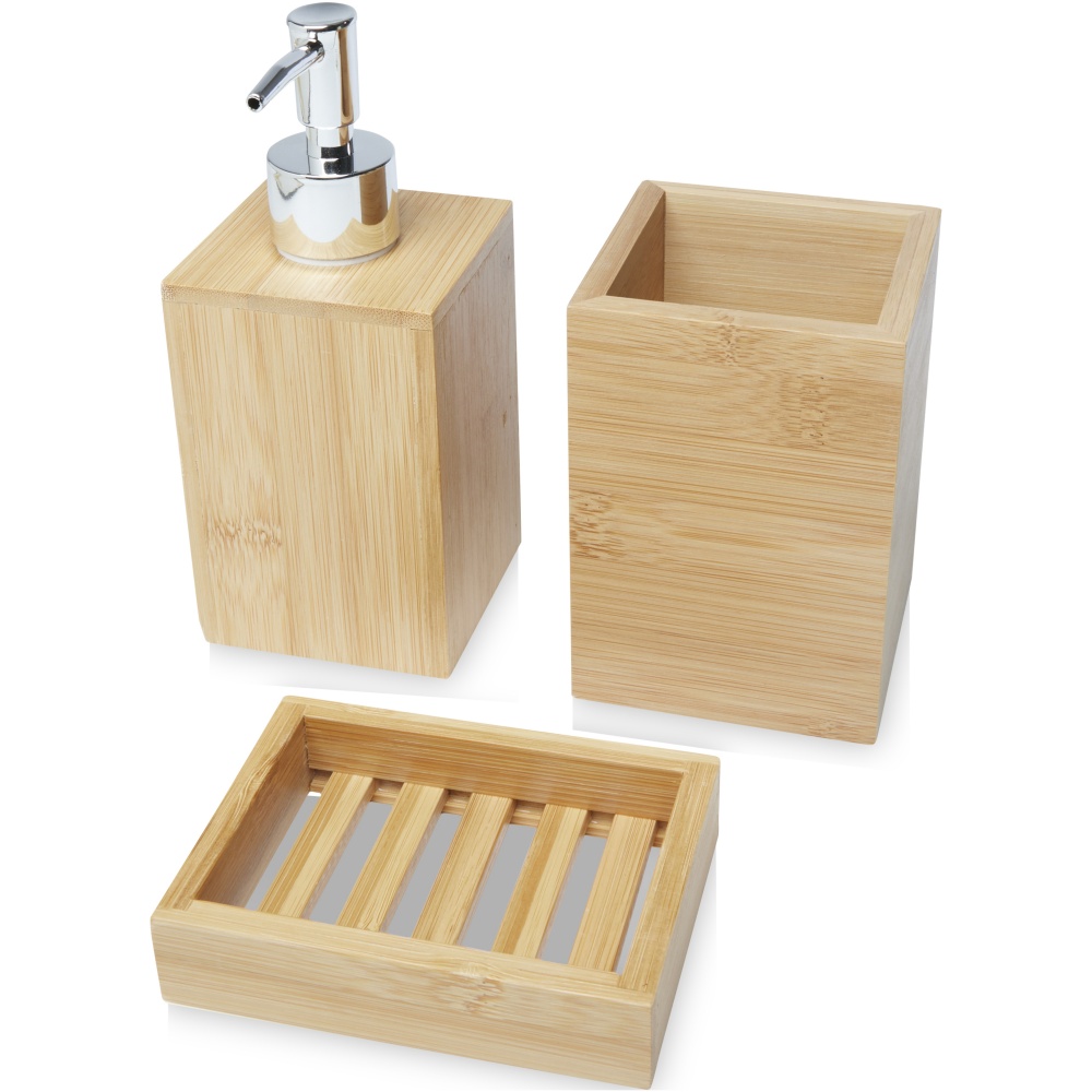 Logotrade business gifts photo of: Hedon 3-piece bamboo bathroom set