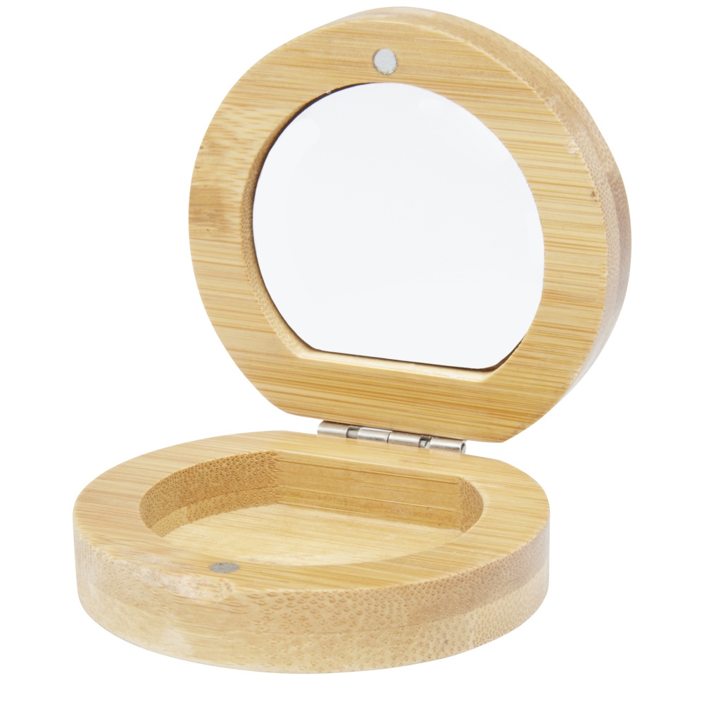 Logotrade promotional item image of: Afrodit bamboo pocket mirror