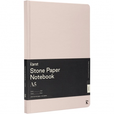 Logo trade promotional giveaways picture of: Karst® A5 stone paper hardcover notebook - lined