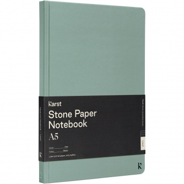 Logo trade advertising products image of: Karst® A5 stone paper hardcover notebook - lined