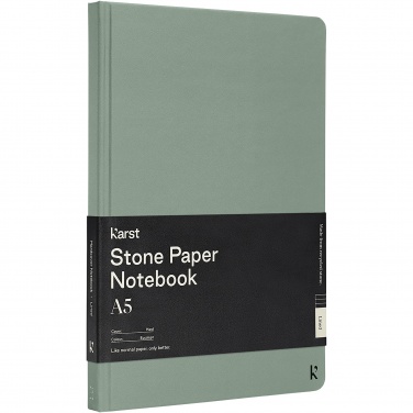 Logotrade business gift image of: Karst® A5 stone paper hardcover notebook - lined