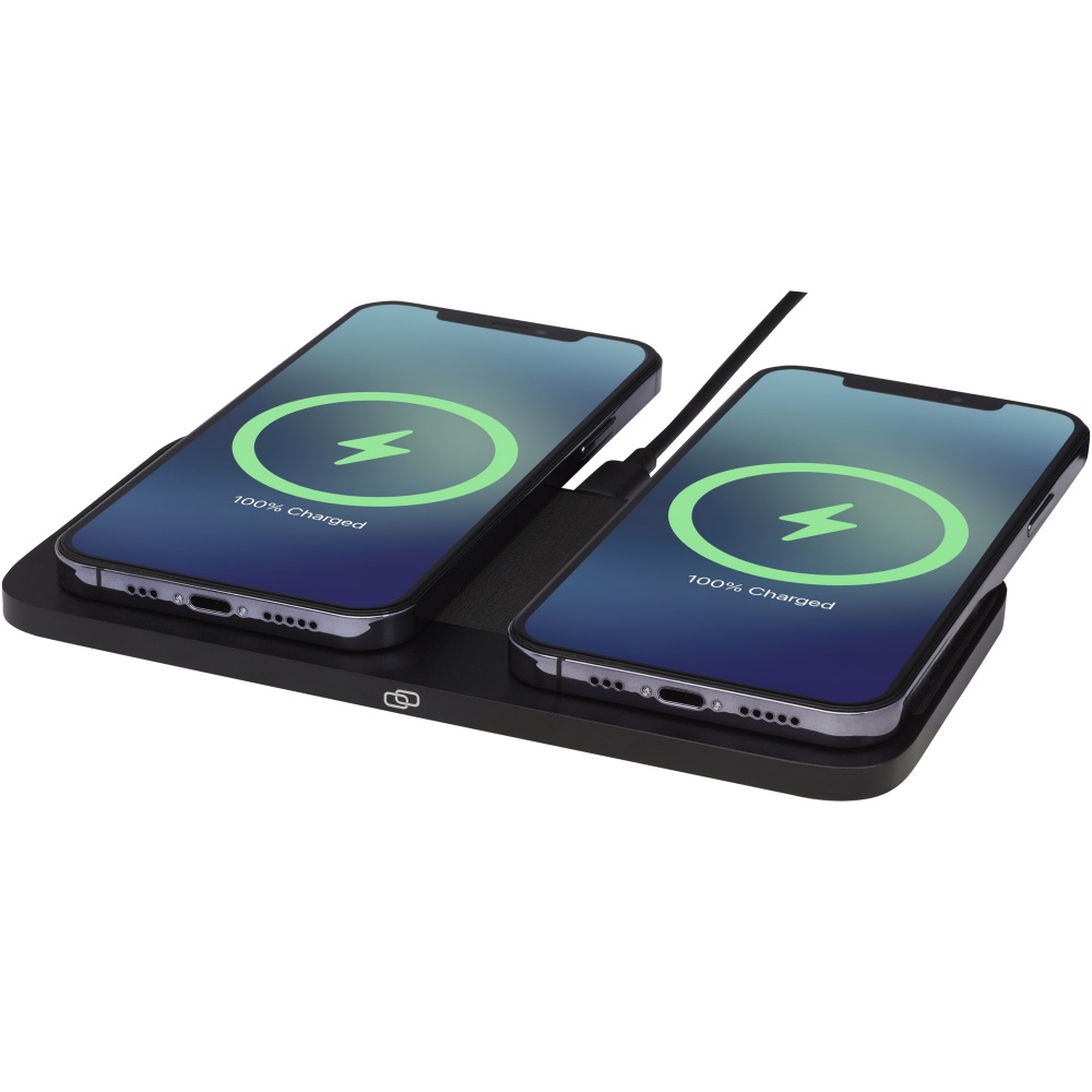 Logotrade promotional product picture of: Hybrid 15W premium dual wireless charging pad