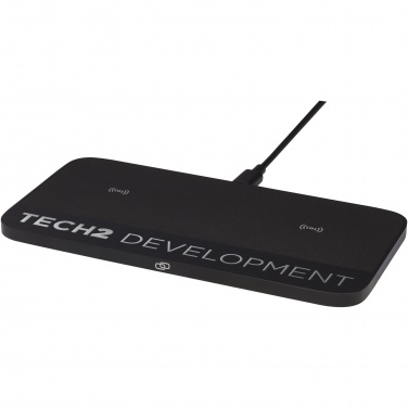 Logo trade promotional merchandise image of: Hybrid 15W premium dual wireless charging pad