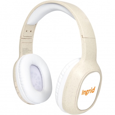 Logo trade promotional gifts picture of: Riff wheat straw Bluetooth® headphones with microphone